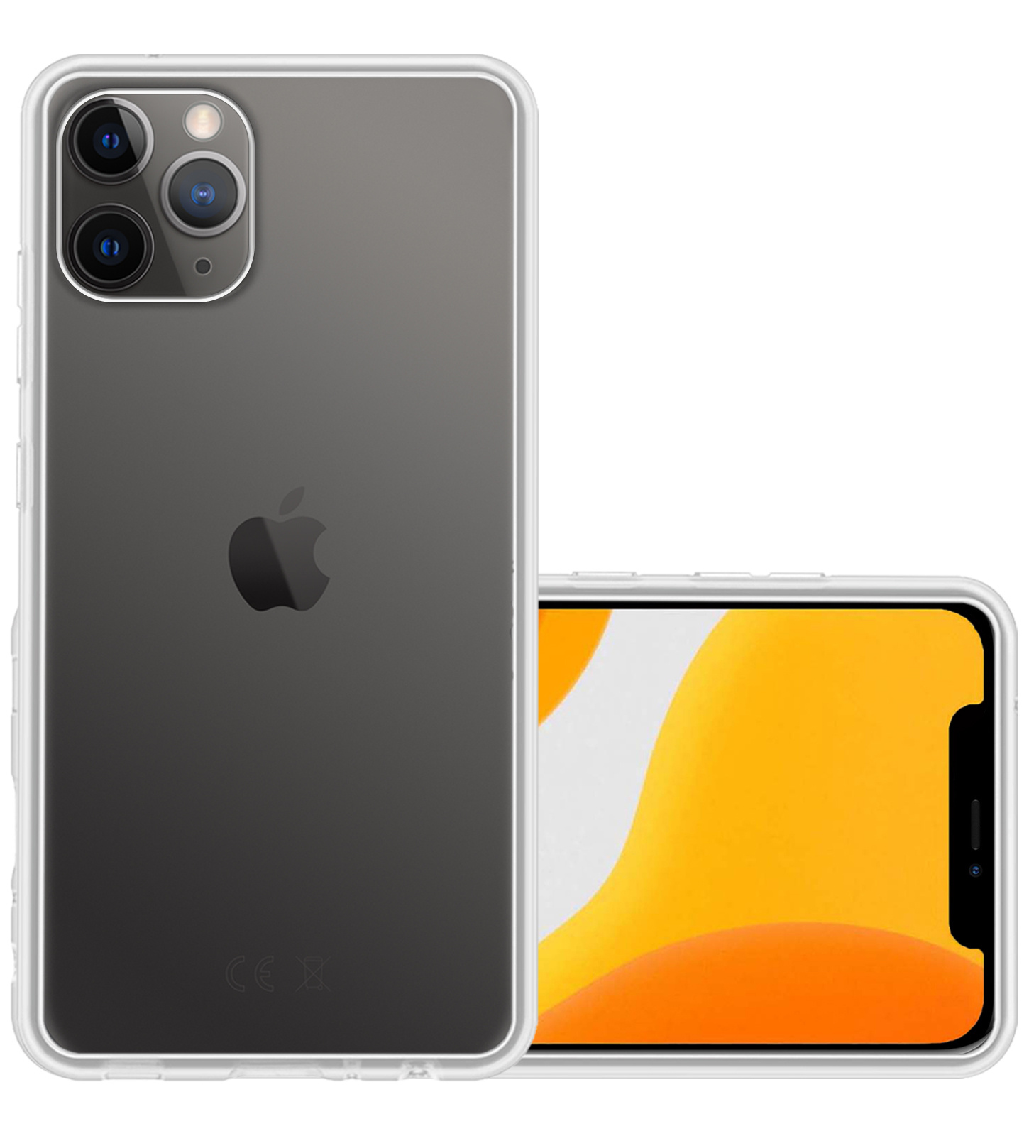 NoXx Hoes Geschikt voor iPhone 11 Pro Hoesje Cover Siliconen Back Case Hoes - Transparant
