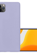 NoXx Hoes Geschikt voor iPhone 11 Pro Hoesje Cover Siliconen Back Case Hoes - Lila