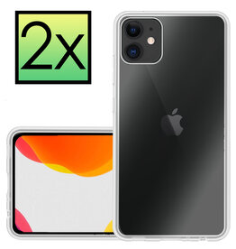 NoXx NoXx iPhone 11 Hoesje Siliconen 2 PACK - Transparant