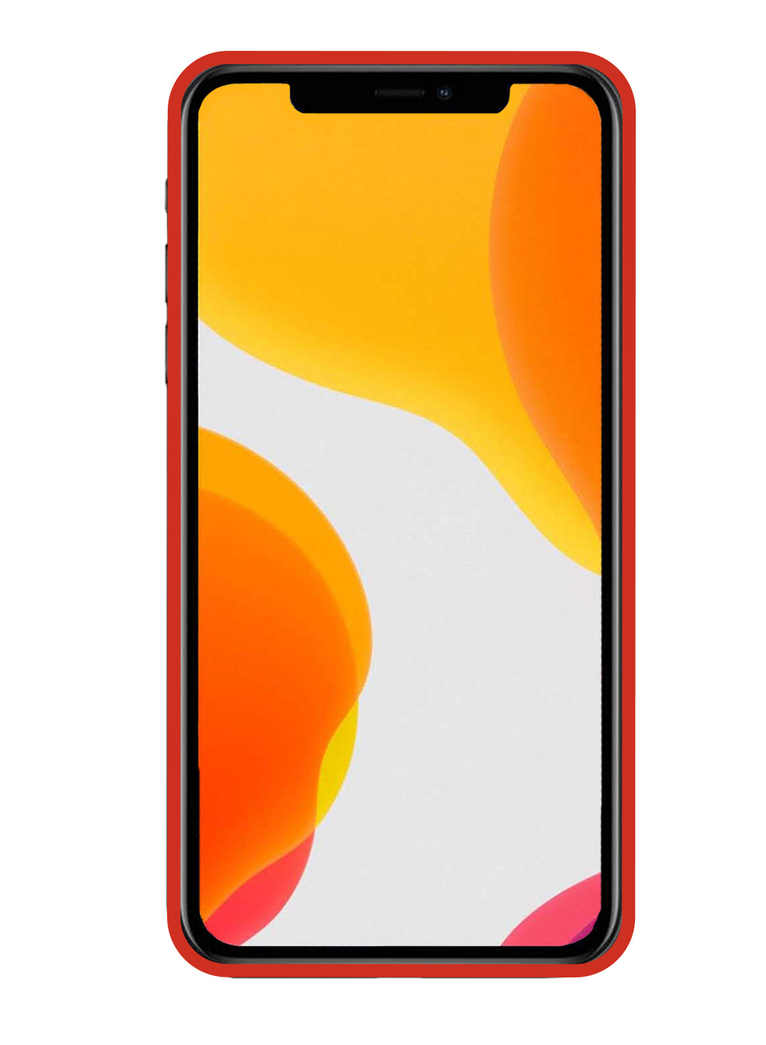 NoXx Hoes Geschikt voor iPhone 11 Hoesje Cover Siliconen Back Case Hoes - Rood - 2x