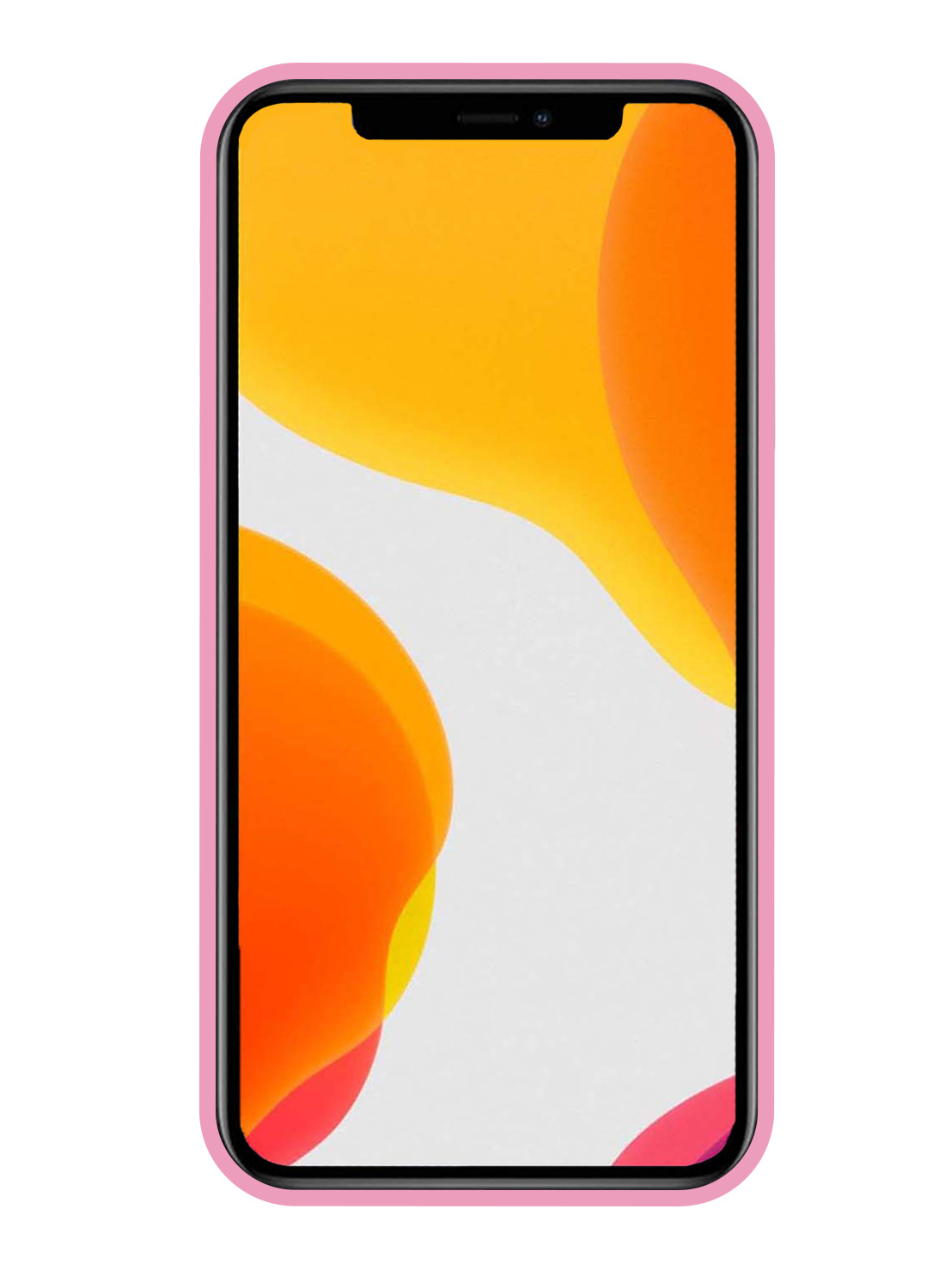 NoXx Hoes Geschikt voor iPhone 11 Hoesje Cover Siliconen Back Case Hoes - Lichtroze - 2x