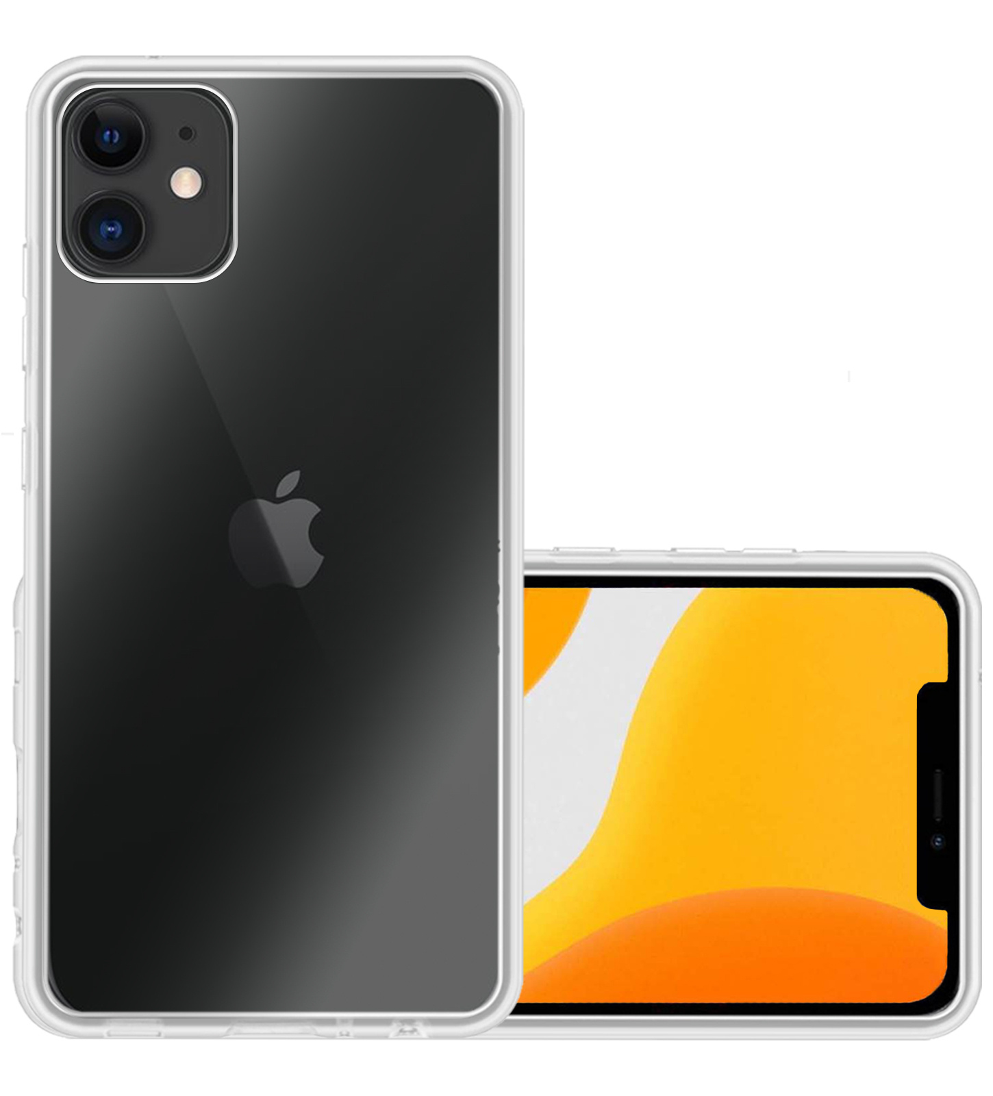 NoXx Hoes Geschikt voor iPhone 11 Hoesje Cover Siliconen Back Case Hoes - Transparant