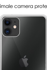 NoXx Hoes Geschikt voor iPhone 11 Hoesje Cover Siliconen Back Case Hoes - Transparant