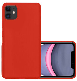 NoXx NoXx iPhone 11 Hoesje Siliconen - Rood