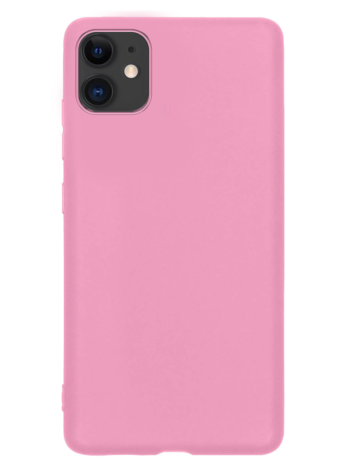 NoXx Hoes Geschikt voor iPhone 11 Hoesje Cover Siliconen Back Case Hoes - Lichtroze