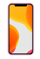 NoXx Hoes Geschikt voor iPhone 11 Hoesje Cover Siliconen Back Case Hoes - Lichtroze
