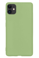 NoXx Hoes Geschikt voor iPhone 11 Hoesje Cover Siliconen Back Case Hoes - Groen