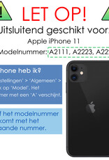 NoXx Hoes Geschikt voor iPhone 11 Hoesje Cover Siliconen Back Case Hoes - Groen - 2x