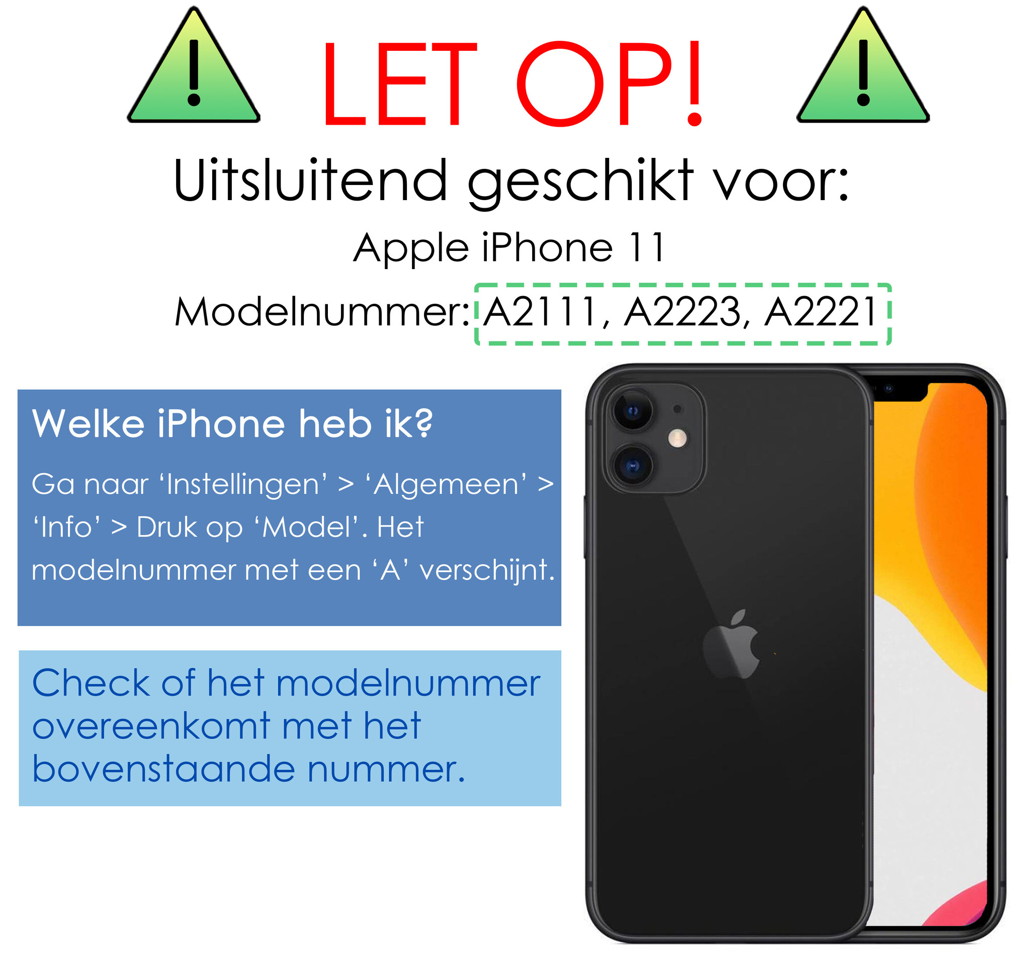 NoXx Hoes Geschikt voor iPhone 11 Hoesje Cover Siliconen Back Case Hoes - Donkerblauw - 2x