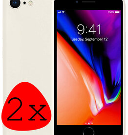 NoXx NoXx iPhone 8 Hoesje Siliconen 2 PACK - Wit