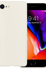 NoXx Hoes Geschikt voor iPhone 8 Hoesje Cover Siliconen Back Case Hoes - Wit