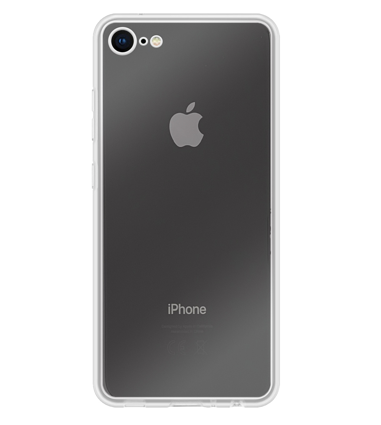 NoXx Hoes Geschikt voor iPhone 8 Hoesje Cover Siliconen Back Case Hoes - Transparant