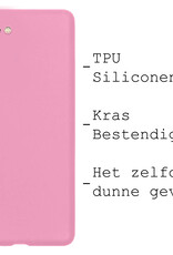 NoXx Hoes Geschikt voor iPhone 8 Hoesje Cover Siliconen Back Case Hoes - Lichtroze