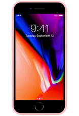 NoXx Hoes Geschikt voor iPhone 8 Hoesje Cover Siliconen Back Case Hoes - Lichtroze