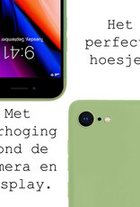 NoXx Hoes Geschikt voor iPhone 8 Hoesje Cover Siliconen Back Case Hoes - Groen