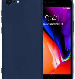NoXx NoXx iPhone 8 Hoesje Siliconen - Donker Blauw