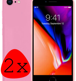 NoXx NoXx iPhone 7 Hoesje Siliconen 2 PACK - Licht Roze