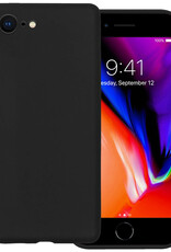 NoXx Hoes Geschikt voor iPhone 7 Hoesje Cover Siliconen Back Case Hoes - Zwart