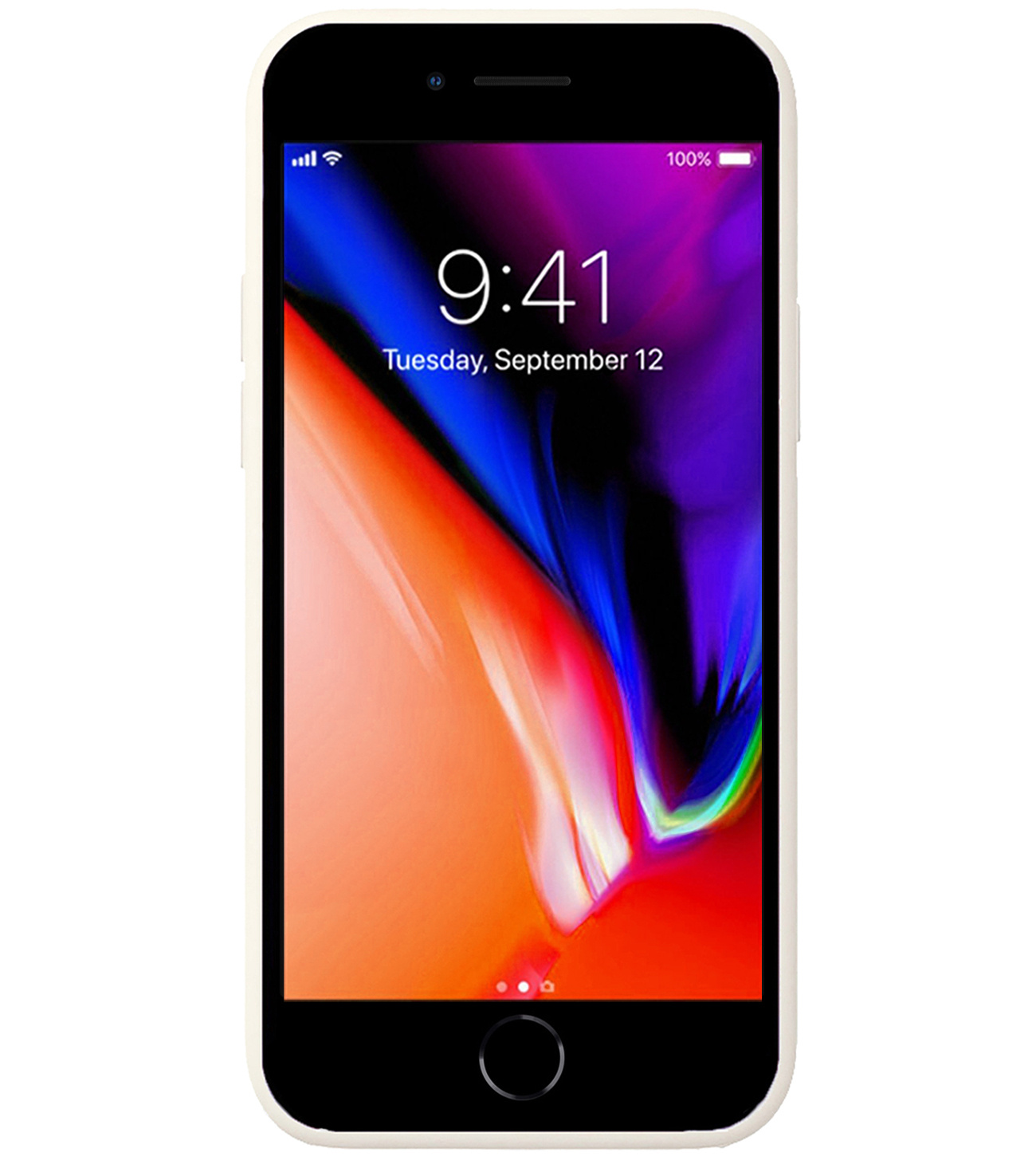 NoXx Hoes Geschikt voor iPhone 7 Hoesje Cover Siliconen Back Case Hoes - Wit