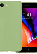 NoXx Hoes Geschikt voor iPhone 7 Hoesje Cover Siliconen Back Case Hoes - Groen