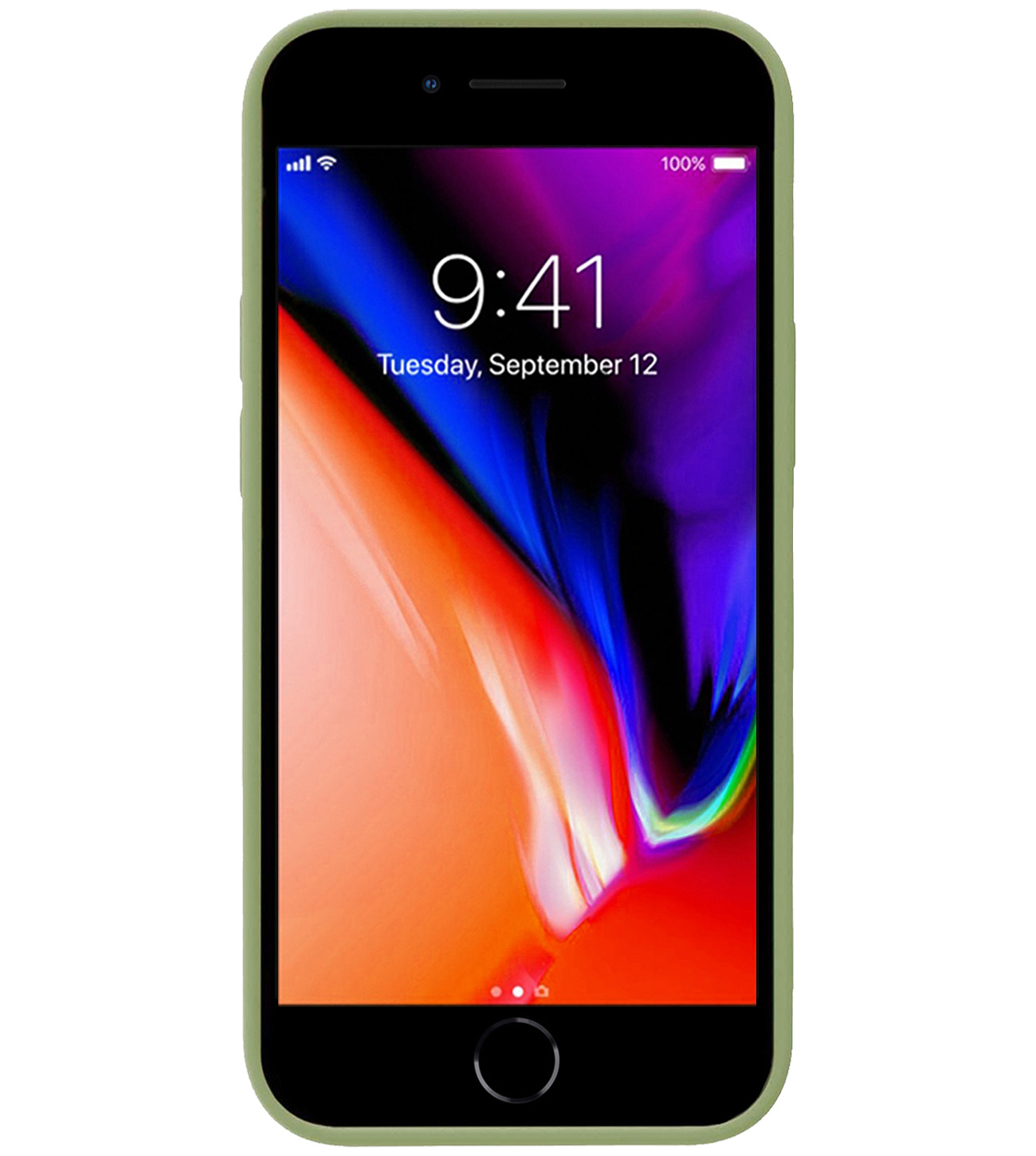 NoXx Hoes Geschikt voor iPhone 7 Hoesje Cover Siliconen Back Case Hoes - Groen