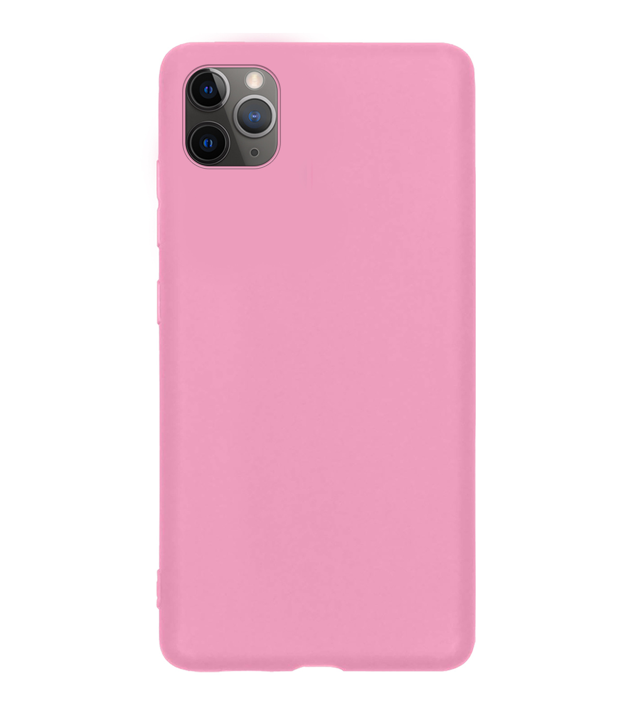 BASEY. Hoes Geschikt voor iPhone 12 Pro Max Hoesje Siliconen Back Cover Case - Hoesje Geschikt voor iPhone 12 Pro Max Hoes Cover Hoesje - Lichtroze - 2 Stuks