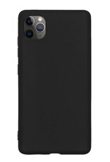 BASEY. Hoes Geschikt voor iPhone 12 Pro Max Hoesje Siliconen Back Cover Case - Hoesje Geschikt voor iPhone 12 Pro Max Hoes Cover Hoesje - Zwart