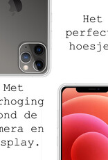 BASEY. Hoes Geschikt voor iPhone 12 Pro Max Hoesje Siliconen Back Cover Case - Hoesje Geschikt voor iPhone 12 Pro Max Hoes Cover Hoesje - Transparant