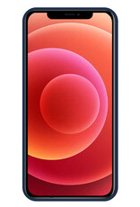 BASEY. Hoes Geschikt voor iPhone 12 Pro Max Hoesje Siliconen Back Cover Case - Hoesje Geschikt voor iPhone 12 Pro Max Hoes Cover Hoesje - Donkerblauw