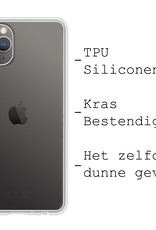 BASEY. Hoes Geschikt voor iPhone 12 Pro Hoesje Siliconen Back Cover Case - Hoesje Geschikt voor iPhone 12 Pro Hoes Cover Hoesje - Transparant - 2 Stuks