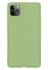 BASEY. Hoes Geschikt voor iPhone 12 Pro Hoesje Siliconen Back Cover Case - Hoesje Geschikt voor iPhone 12 Pro Hoes Cover Hoesje - Groen - 2 Stuks