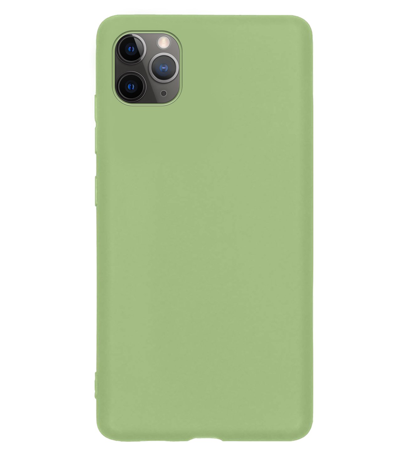 BASEY. Hoes Geschikt voor iPhone 12 Pro Hoesje Siliconen Back Cover Case - Hoesje Geschikt voor iPhone 12 Pro Hoes Cover Hoesje - Groen - 2 Stuks