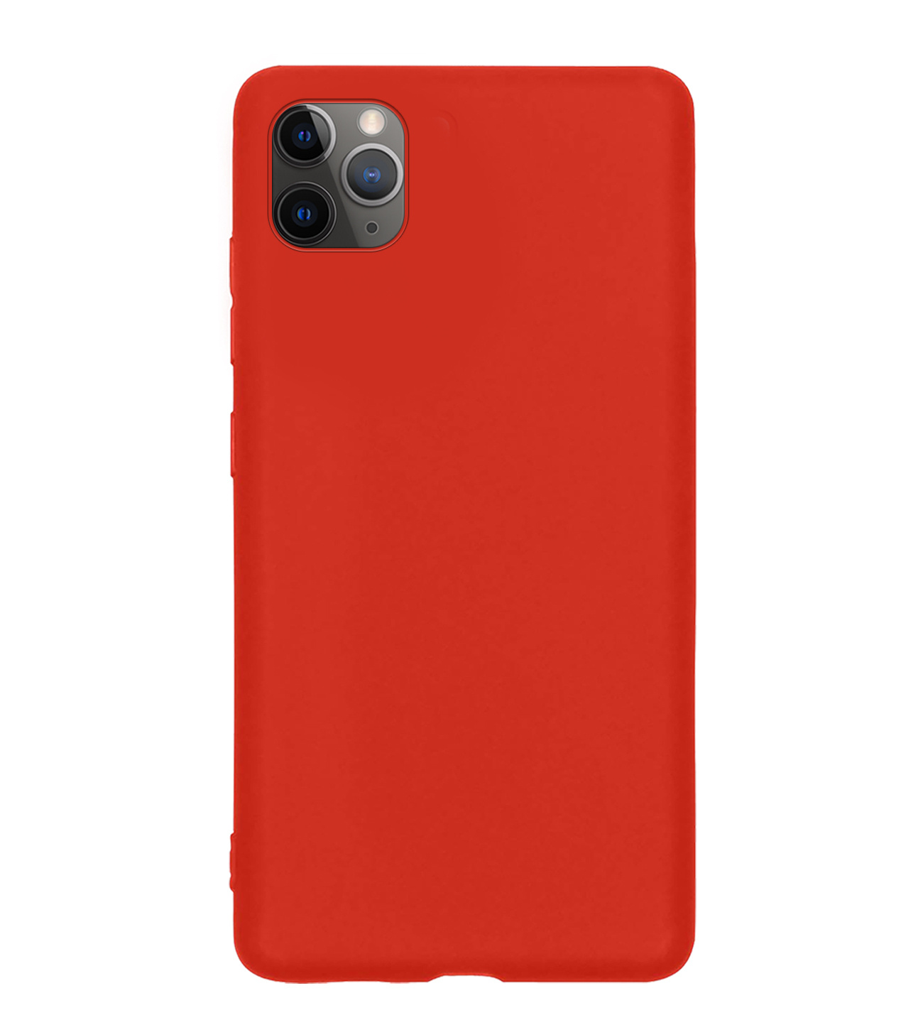 BASEY. Hoes Geschikt voor iPhone 12 Pro Hoesje Siliconen Back Cover Case - Hoesje Geschikt voor iPhone 12 Pro Hoes Cover Hoesje - Rood