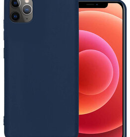 BASEY. BASEY. iPhone 12 Pro Hoesje Siliconen - Donker Blauw