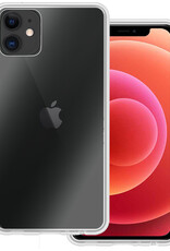 BASEY. Hoes Geschikt voor iPhone 12 Hoesje Siliconen Back Cover Case - Hoesje Geschikt voor iPhone 12 Hoes Cover Hoesje - Transparant