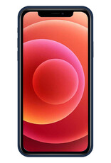 BASEY. Hoes Geschikt voor iPhone 12 Hoesje Siliconen Back Cover Case - Hoesje Geschikt voor iPhone 12 Hoes Cover Hoesje - Donkerblauw