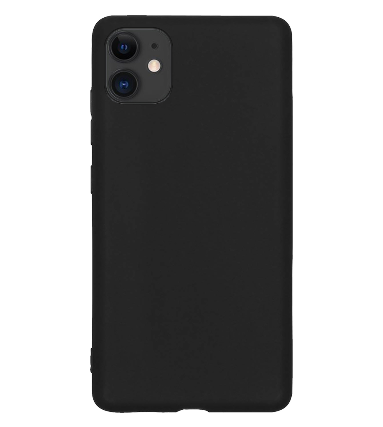 BASEY. Hoes Geschikt voor iPhone 12 Mini Hoesje Siliconen Back Cover Case - Hoesje Geschikt voor iPhone 12 Mini Hoes Cover Hoesje - Zwart - 2 Stuks