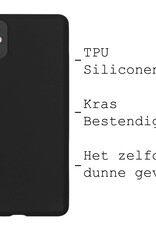 BASEY. Hoes Geschikt voor iPhone 12 Mini Hoesje Siliconen Back Cover Case - Hoesje Geschikt voor iPhone 12 Mini Hoes Cover Hoesje - Zwart - 2 Stuks