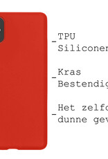 BASEY. Hoes Geschikt voor iPhone 12 Mini Hoesje Siliconen Back Cover Case - Hoesje Geschikt voor iPhone 12 Mini Hoes Cover Hoesje - Rood - 2 Stuks