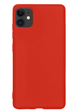BASEY. Hoes Geschikt voor iPhone 12 Mini Hoesje Siliconen Back Cover Case - Hoesje Geschikt voor iPhone 12 Mini Hoes Cover Hoesje - Rood - 2 Stuks