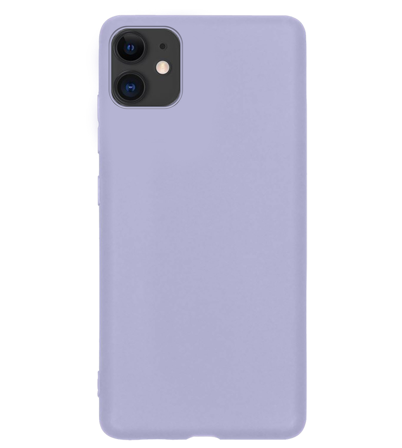 BASEY. Hoes Geschikt voor iPhone 12 Mini Hoesje Siliconen Back Cover Case - Hoesje Geschikt voor iPhone 12 Mini Hoes Cover Hoesje - Lila - 2 Stuks