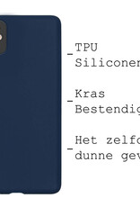 BASEY. Hoes Geschikt voor iPhone 12 Mini Hoesje Siliconen Back Cover Case - Hoesje Geschikt voor iPhone 12 Mini Hoes Cover Hoesje - Donkerblauw - 2 Stuks
