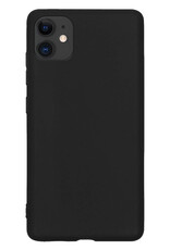 BASEY. Hoes Geschikt voor iPhone 12 Mini Hoesje Siliconen Back Cover Case - Hoesje Geschikt voor iPhone 12 Mini Hoes Cover Hoesje - Zwart