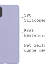 BASEY. Hoes Geschikt voor iPhone 12 Mini Hoesje Siliconen Back Cover Case - Hoesje Geschikt voor iPhone 12 Mini Hoes Cover Hoesje - Lila