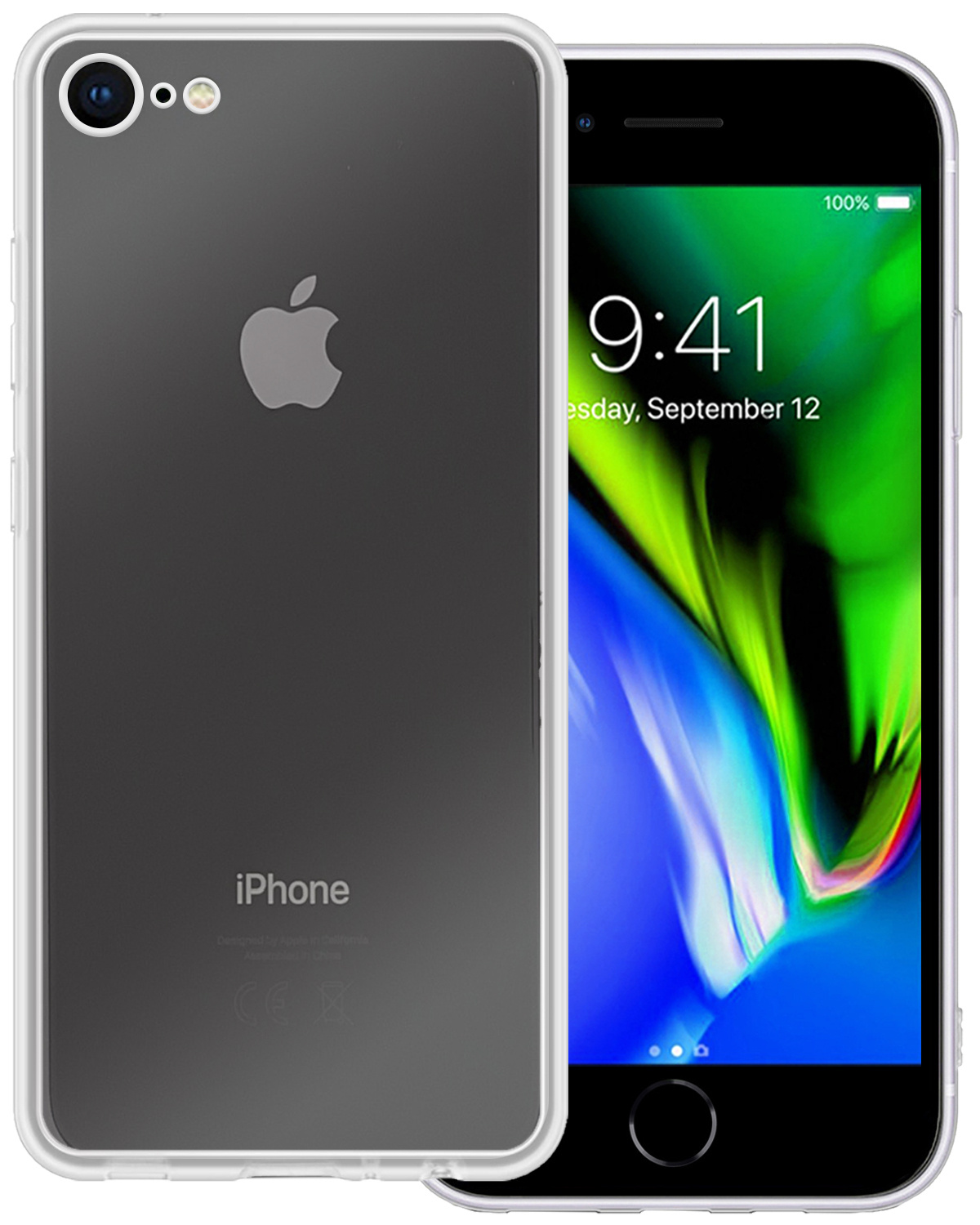 BASEY. Hoes Geschikt voor iPhone SE 2020 Hoesje Siliconen Back Cover Case - Hoesje Geschikt voor iPhone SE (2020) Hoes Cover Hoesje - Transparant