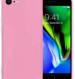 BASEY. BASEY. iPhone SE 2020 Hoesje Siliconen - Licht Roze