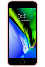 BASEY. Hoes Geschikt voor iPhone SE 2020 Hoesje Siliconen Back Cover Case - Hoesje Geschikt voor iPhone SE (2020) Hoes Cover Hoesje - Lichtroze