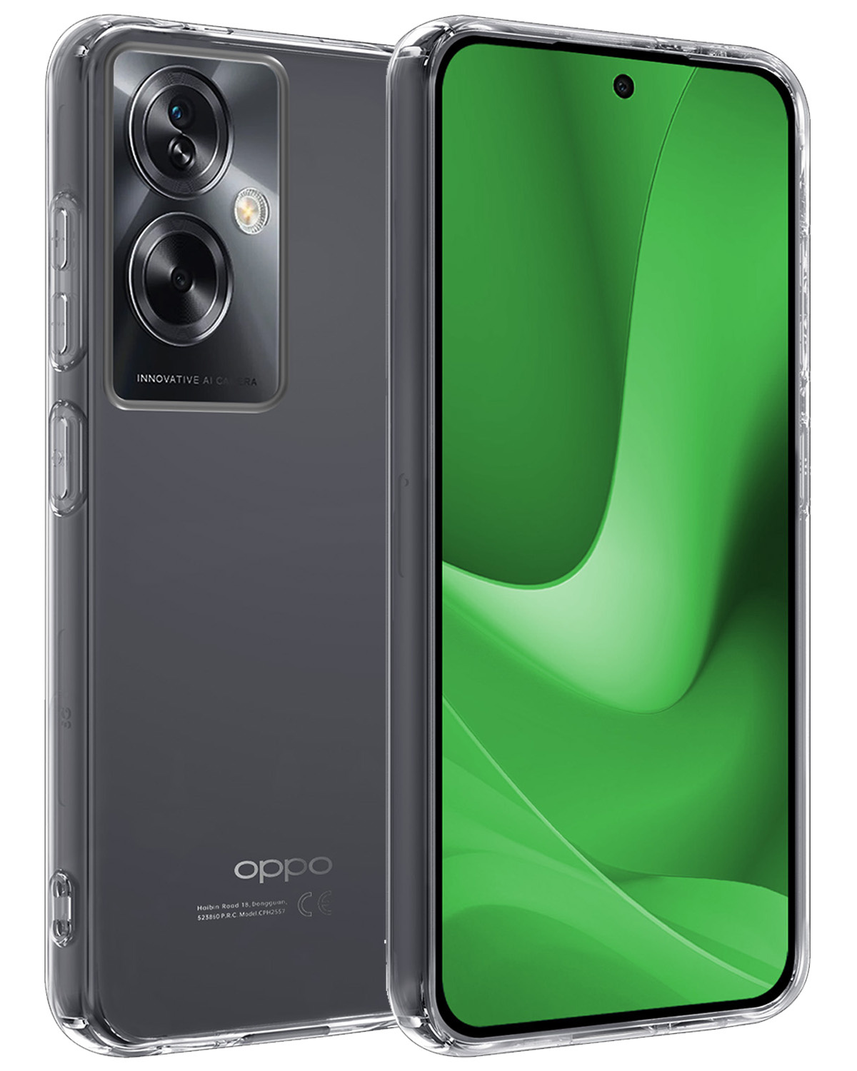 BASEY. Hoes Geschikt voor OPPO A79 Hoesje Siliconen Back Cover Case - Hoesje Geschikt voor OPPO A79 Hoes Cover Hoesje - Transparant