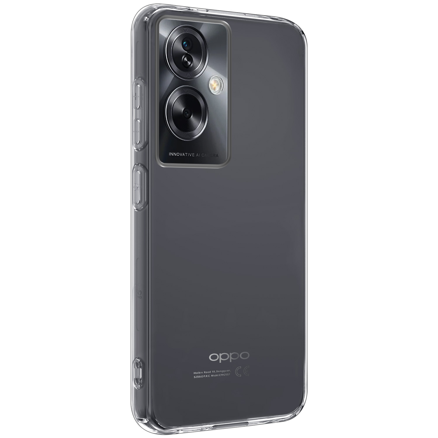 BASEY. Hoes Geschikt voor OPPO A79 Hoesje Siliconen Back Cover Case - Hoesje Geschikt voor OPPO A79 Hoes Cover Hoesje - Transparant