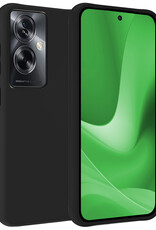 BASEY. Hoes Geschikt voor OPPO A79 Hoesje Siliconen Back Cover Case - Hoesje Geschikt voor OPPO A79 Hoes Cover Hoesje - Zwart